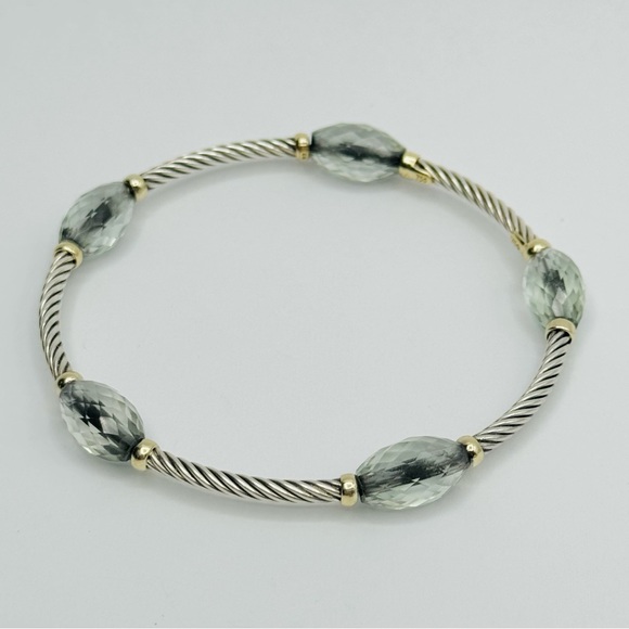 David Yurman Bijoux Cable
Bangle Bracelet With Prasiolite And 18k Gold - Picture 2 of 7